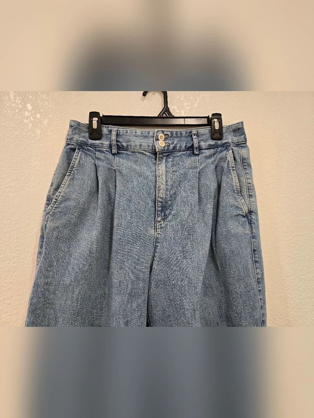Madewell Pleated Taper Wide-Leg Jeans Nichols Wash 6 - Picture 6 of 12